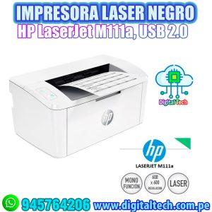 Impresora HP LaserJet M111a, Imprime en color negro A4, USB 2.0, a toner